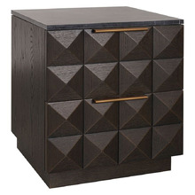 Black Bethany Marble Bedside Table