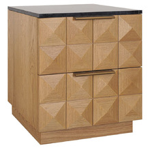 Black Bethany Marble Bedside Table