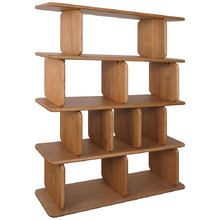 Aspen 4 Tier Oak Wood Shelving Unit