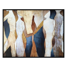 Abstract Figures Framed Canvas Wall Art