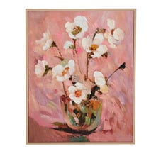 Faded Flora Framed Canvas Wall Art