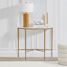 Heston Curved Marble Console Table