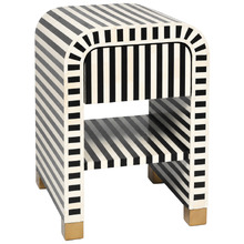 Black & White Janrey Bedside Table