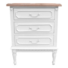 Toulouse 3 Drawer Bedside Table