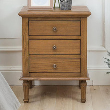 Betty Indonesian Oak Wood Bedside Table