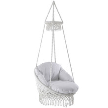 Fringed Deluxe Macrame Hammock Chair