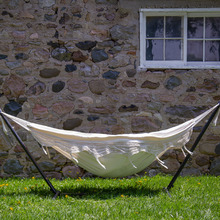 Fringe Deluxe Cotton Double Hammock with Stand
