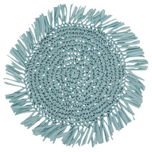 Aqua Fringe Placemat