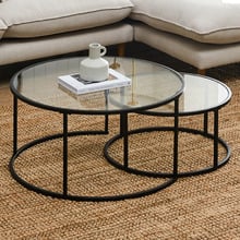 2 Piece Coco Round Nesting Coffee Table Set