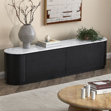 Maybury Italian White Carrara Marble TV Unit