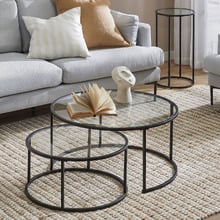 3 Piece Coco Round Nesting Coffee & Side Table Set