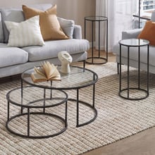 4 Piece Coco Round Nesting Coffee & Side Table Set