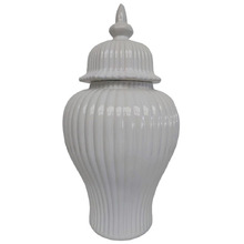 White Ripple Ruby Dolomite Urn