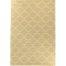 Soft Yellow Lattice Acrylic Rug