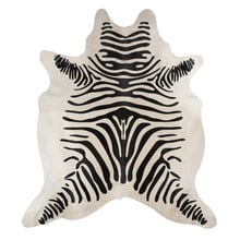 Zebra Cow Hide Rug