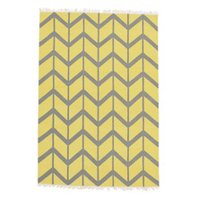 Imogen & Baker Yellow Soft Cotton Reversible Rug