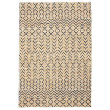 Safavid Natural & Black Woven Jute Rug