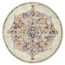 Bone Temel Bary Round Rug