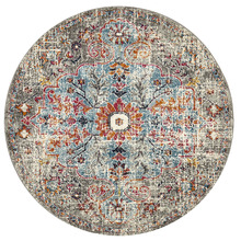 Multi Coloured Koray Sesar Round Rug