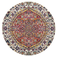 Rust Eser Laiya Round Rug