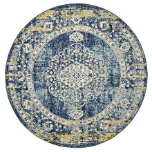 Navy Ceyda Ilma Round Rug