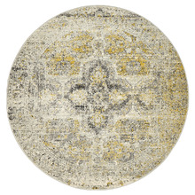 Silver Emre Mustak Round Rug