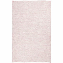 Pink & White Felted Wool Scandi Rug