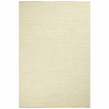 Yellow & White Felted Wool Scandi Rug