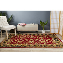 Classic Red with Black Border Traditional Rug