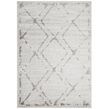 Silver & Grey Diamond Rug