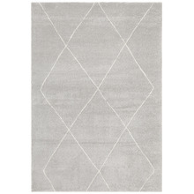 Silver Grey & Ivory Soft Moroccan-Style Rug