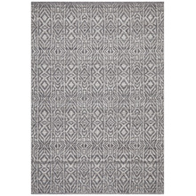 Graphite & Silver Hand-Woven Modern Tribal Rug