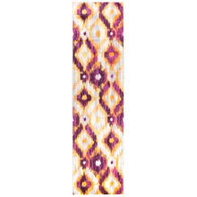Lal Aubergine & Yellow Power Loomed Modern Rug