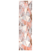 Ron Blush & Grey Power Loomed Modern Rug