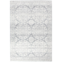Oxus Silver & Grey Power Loomed Modern Rug