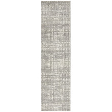 Parishan Silver & Grey Power Loomed Modern Runner