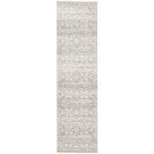 Oxus Silver & Grey Power Loomed Modern Runner