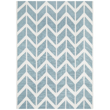 Chevron Flat Weave Rug Blue