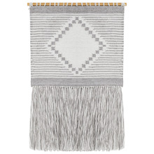 Dove Scandi Flatwoven Fringed Wall Hanging