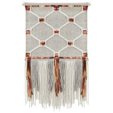 Malt Scandi Flatwoven Fringed Wall Hanging