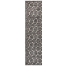 Black & Natural Trellis Flat-Woven Indoor/Outdoor Rug