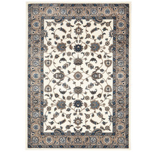 Classic Rug White with Beige Border