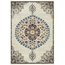 Ivory Medallion Vintage Look Rug