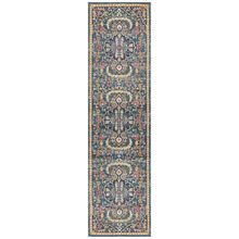 Navy Wreath Vintage Look Runner