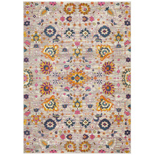 Multi-coloured Floral Field Vintage Look Rug