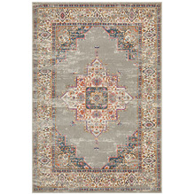 Grey Oriental Vintage Look Rug