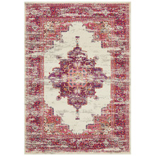 Pink & Ivory Oriental Vintage Look Rug
