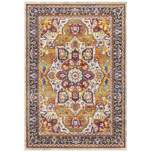 Multi-coloured Rust Florette Vintage Look Rug