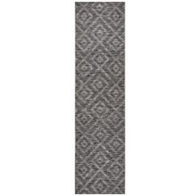 Black & Natural Diamonds Flat-Woven Indoor/Outdoor Rug