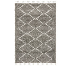 Pebble Grey Buchra Fringed Rug